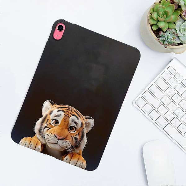 Case for iPad 10.9 (2022) Pattern Print Slim TPU Tablet Protective Case - Little Tiger