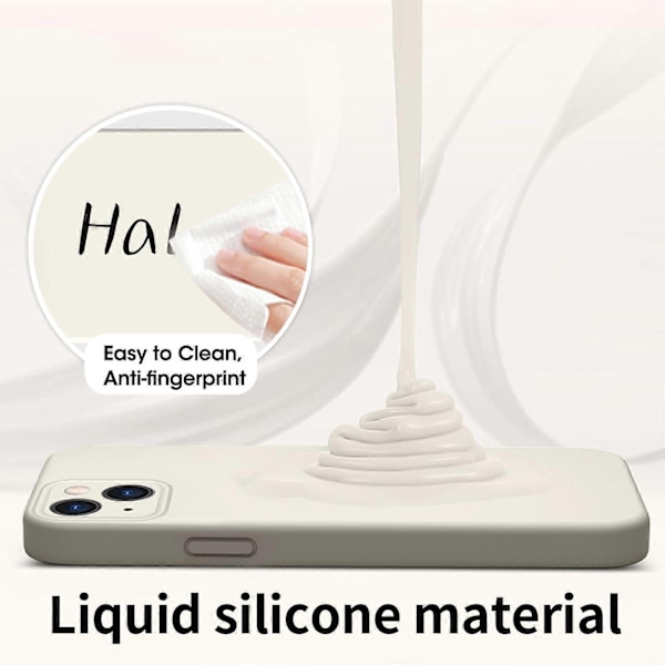 Liquid Silicone Case, Full Protective Covered Gel Rubber Slim Shockproof Case with Microfiber Lining, for iPhone 15 Case 6.1 inch