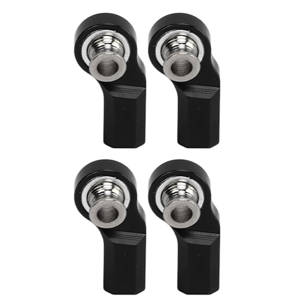 4 kpl RC-auton ohjausvarren päätyjä M3 alumiiniseos teräs RC-auton ohjausvarren päätä Axial SCX10 1/10 automallille Musta