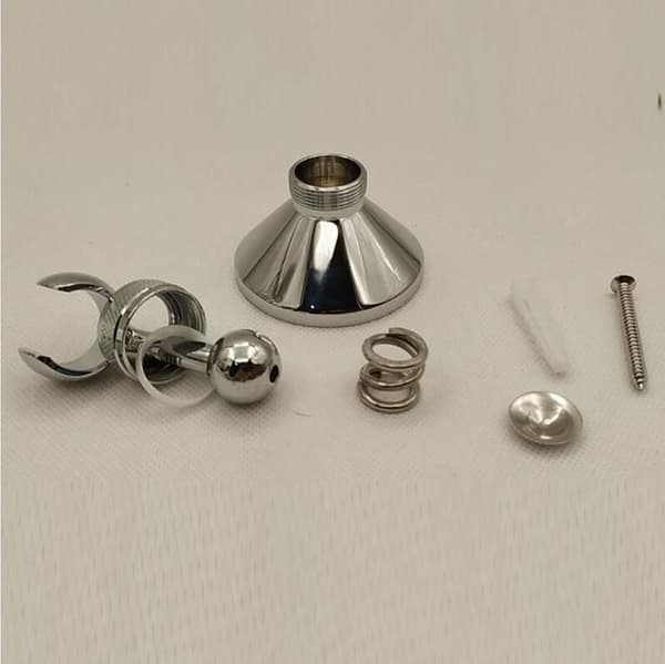 Bruseholder - Vægmonteret - 360° drejelig - Kobber - Forkromet finish