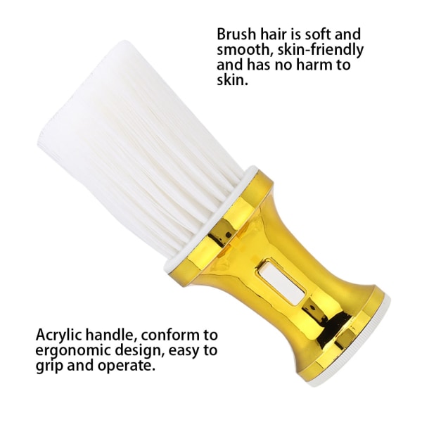 Bærbar hårhalsrengjøringsstøvbørste Hårfeiebørste stylingverktøy (gull)