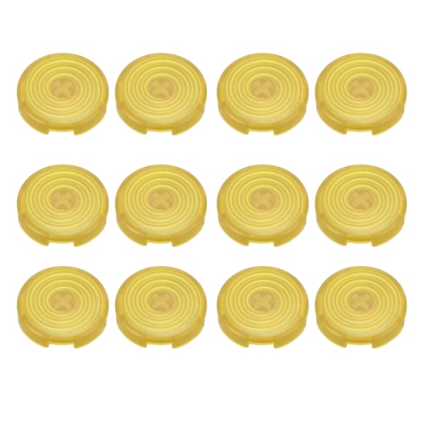12 stk Arcade-knappdeksel - Erstatning for mekaniske trykknapper for Kailh, Cherry, TTC, Akko, Glorious - Gule