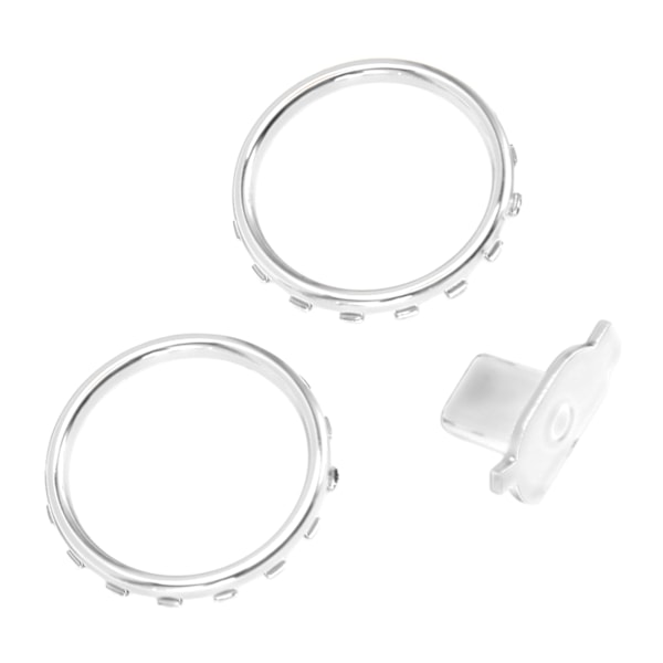 Dekorative Accent Ringe til Xbox Elite Series 2 Controller Mat Krom Switch Knapper Udskiftningsdele Sølv