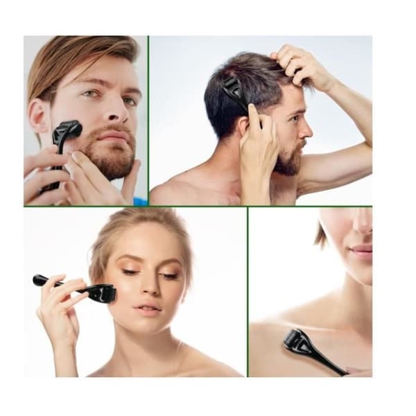 Derma Roller, 0.5 mm ansigts-dermaroller, mikronålsrulle til stimulering af hår-/skægvækst, reducerer hårtab