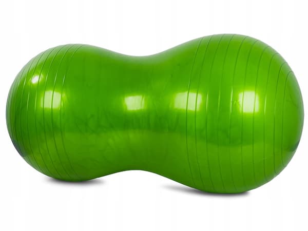 Træningsbold / Pilatesbold med pumpe - Jordnøddegrøn green