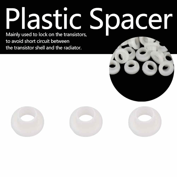 100 st isolerade plastbrickor för transistorer (TW-6)