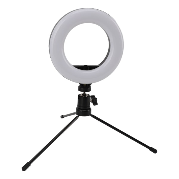 Selfie Ring Light 3 Färger 10 Ljusstyrkor LED Desktop Fyll Ljus med Stativ för Live Streaming Makeup USB 5V