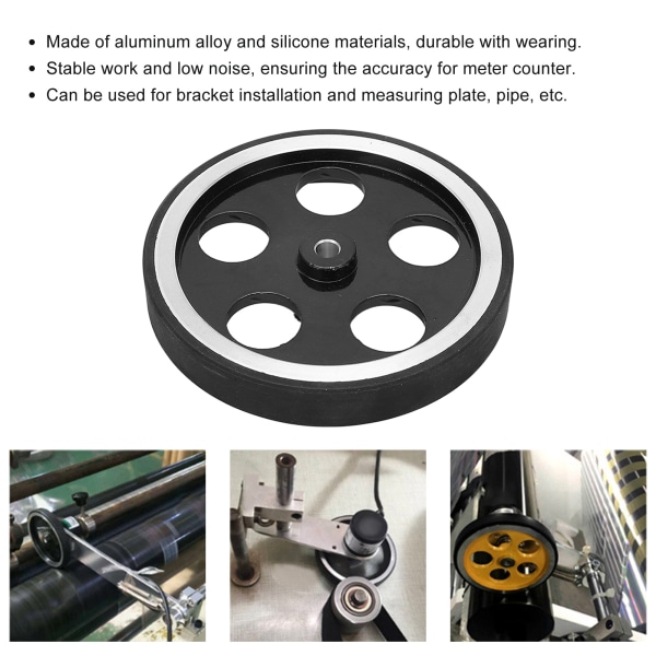 Längdmätarhjul 6mm öppning encoder mätartillbehör för räknemätning BEM-P14-300-XJL-Svart-2 stycken