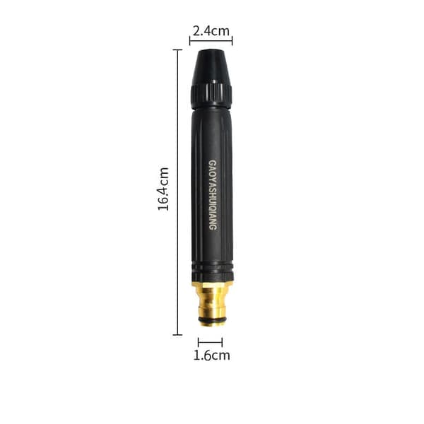 Højtryksvandpistol - Sort aluminiumslegering og PVC-dyse