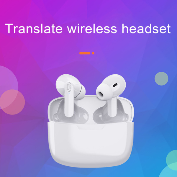 Bluetooth-oversættelsesøretelefoner med høj nøjagtighed: 114 understøttede sprog, realtidsoversættelse, højttaler inkluderet