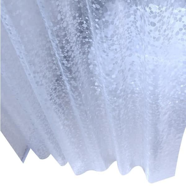 1 transparent duschdraperi med stenmönster, vattentätt och mögelresistent (180*200cm)