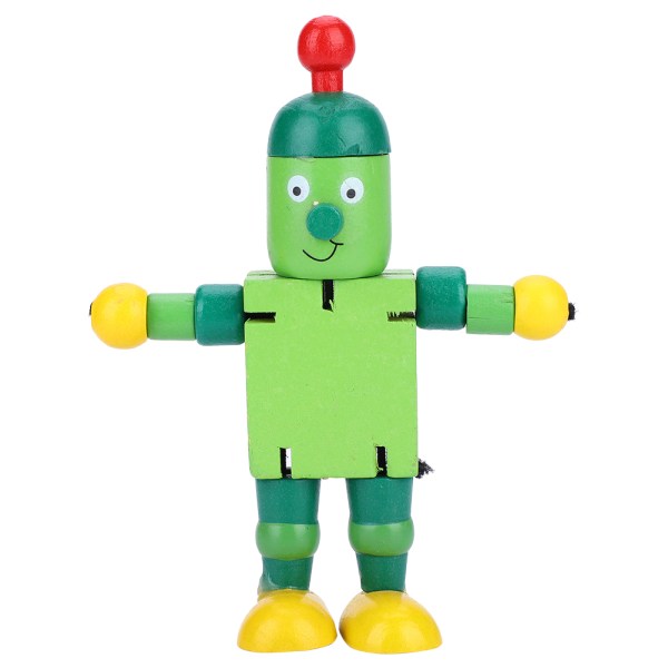 Personlighet Söta robotleksaker i trä Lärande och pedagogiska leksaker för barn Barn (grön)