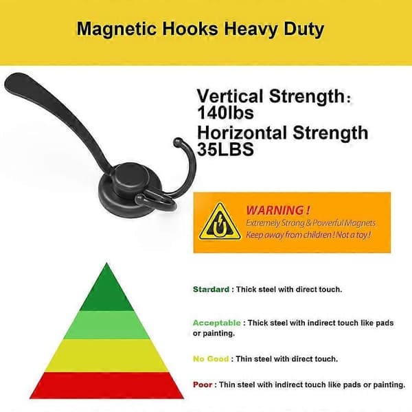Magnetiske Kroker Kraftige Robuste Krok Sterk Magnet Vegg