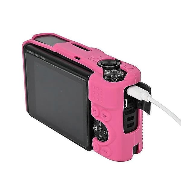 Q4Y Soft Silicone Protective Case for Canon SX740 SX730 Anti-fall d9i Camera Protector - Pink