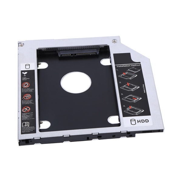 9,5 mm aluminium SATA HDD SSD kabinet Hard Disk Drive Bay Caddy Optisk DVD Adapter til bærbar