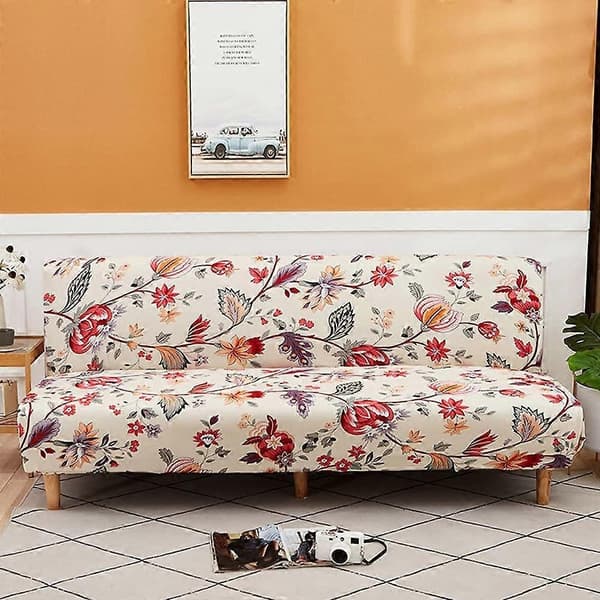 Sofföverdrag utan armstöd stretch armlös soffa överkast 2-sits sofföverdrag