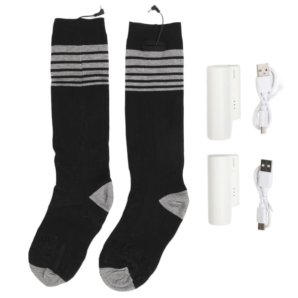 Heated Socks Double Layer Cold Proof Long Tube Heating Socks 2200mAh Electric Heated Socks for Men Women