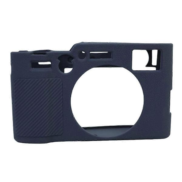 K2K Soft Silicone Case with Litchi Texture for Fujifilm X100VI Camera m2R Protective Cover - Sapphire