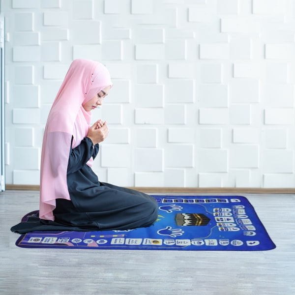 Elektronisk bedemåtte til børn Islamisk muslimsk pædagogisk bedetæppe Gulvtæppe med højttaler Børnegave