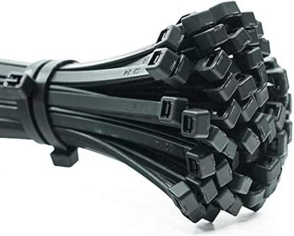 100 Styk Professionelle Kabelbindere 200 x 3,6 mm Kabelbindere Greb Sort Farve Temperaturbestandig