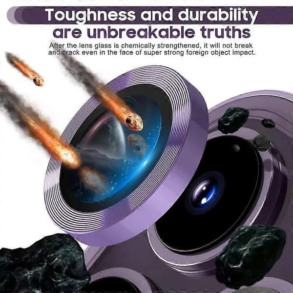 For iPhone 17 Pro/iPhone 17 Pro Max Camera Lens Protector WANLONFENG Metal CD Texture Tempered