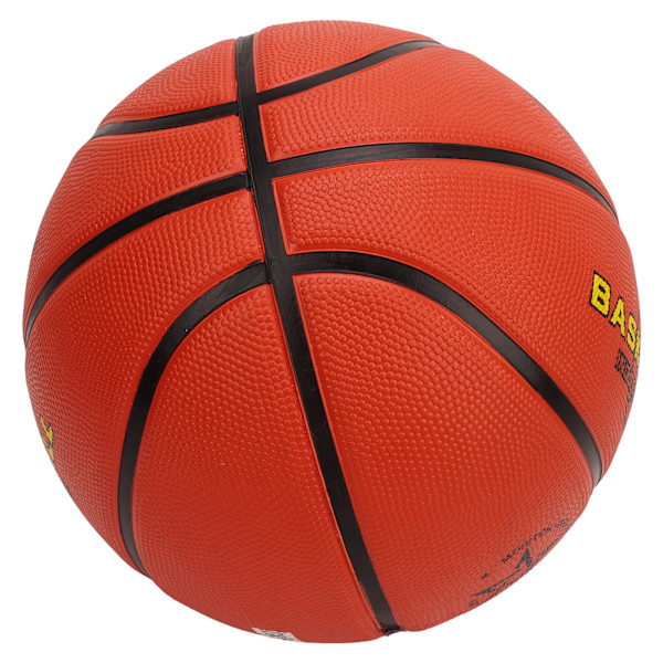 Basketboll för inomhus och utomhus i gummi, storlek 7, svettbeständigt grepp, ungdomstävlingsträning, brun