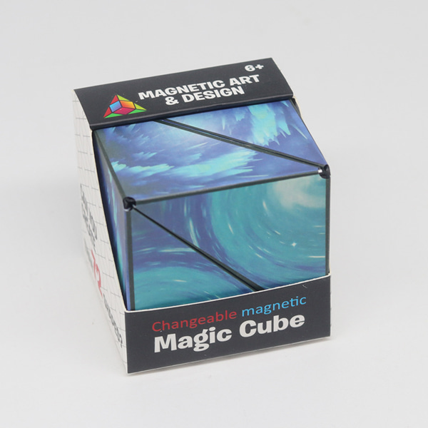 Shape Shifting Box Magic Fidget Magnet Flerfärgad stressreducerande pedagogisk leksak för barn
