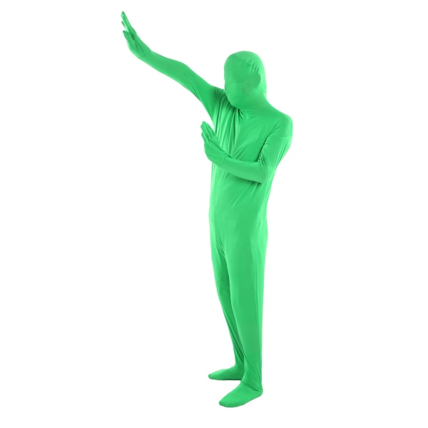 Grön Chromakey Bodysuit Unisex Stretch Vuxendräkt Människor Försvinnande Man för fotografering 180 cm