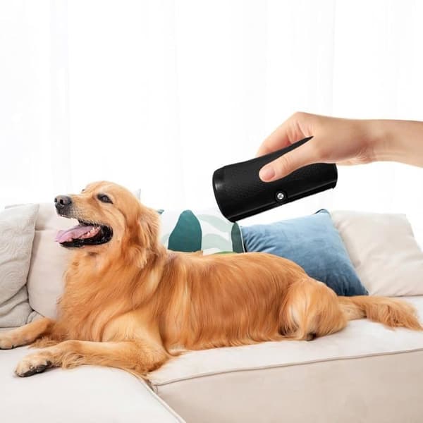 Kæledyrsbørste, selvrensende hund- og kattekam til fjernelse af løse hår med bløde børstehår