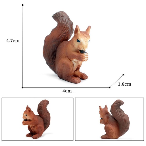 6 st Skogsdjur Modeller Jul Miniatyrfigur Rådjur Födelsedagsfest Statyett Leksaker Pedagogiska leksaker Julfest Cake Topper