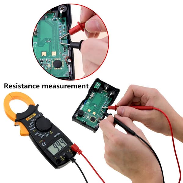 Digital fickklämmätare Spänning Ström Resistans Testare Multimeter