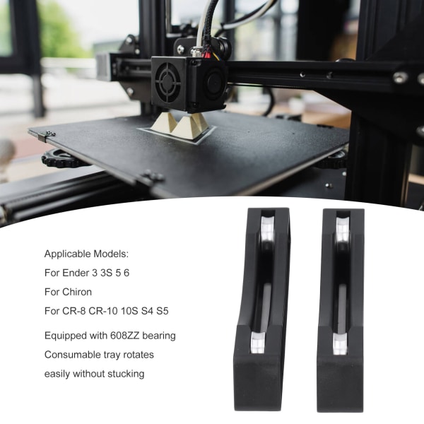 Justerbar 3D-printer filamentspoleholder - sæt med 2