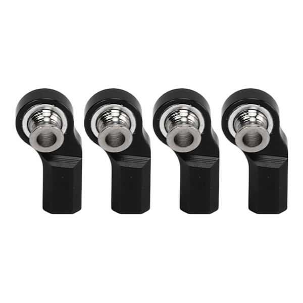4 kpl RC-auton ohjausvarren päätyjä M3 alumiiniseos teräs RC-auton ohjausvarren päätä Axial SCX10 1/10 automallille Musta