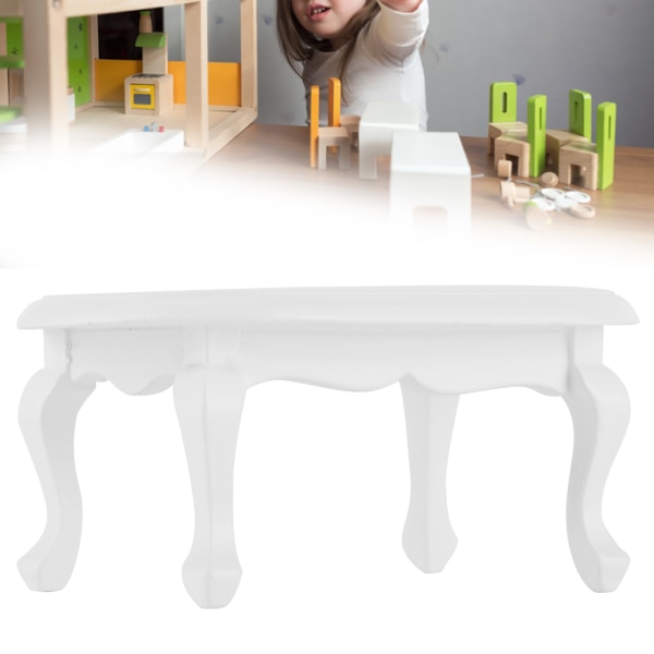 Mini Soffbord 1:12 Snekbord Miniatyr Möbel Modell Dockhus Dekorationer Tillbehör Vit
