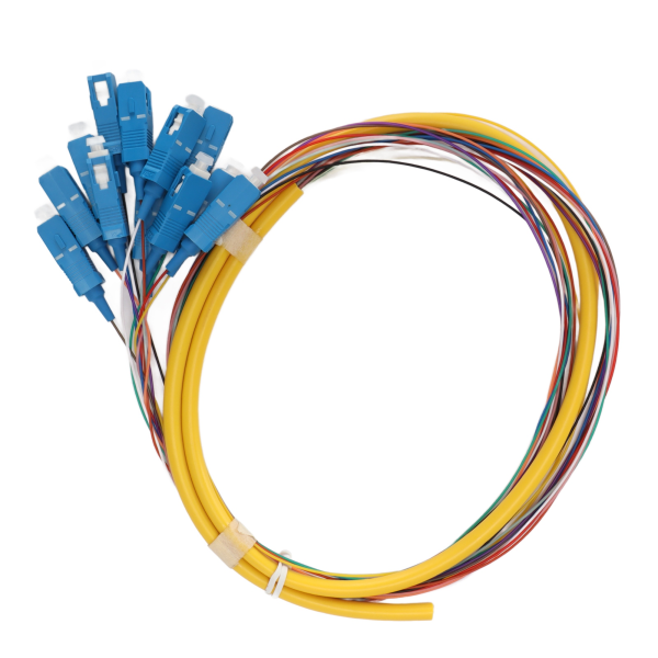 Fiberoptisk kabel 1,5 meter 12-strängad enkelläge SC/UPC SM 12X högpresterande fiberkabel