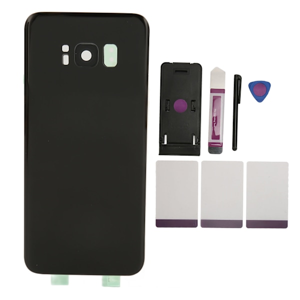 Takakannen Lasiovi Kotelo Esiasennetulla Kameralinssin Teipillä Kosketuskynällä Puhelimenpidikkeellä Osien Vaihto Galaxy S8:lle