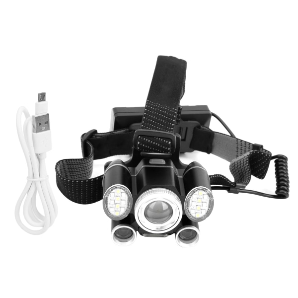 XHP50+COB LED Röd Blå 6 Ljus Zoom Elektrisk Kvantitet Display Stark Belysning Strålkastare