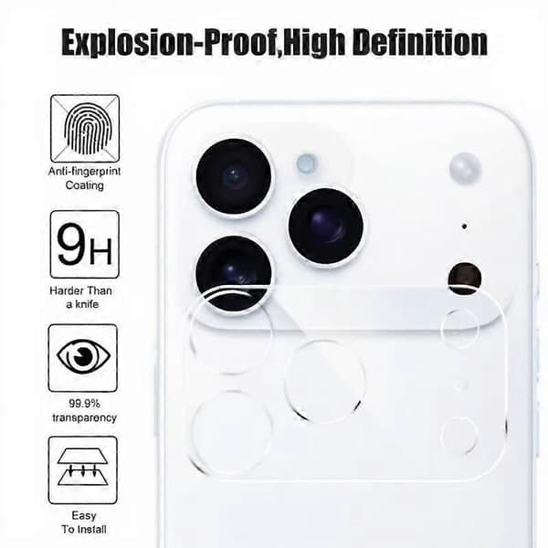 For iPhone 17 Pro Max Camera Lens Protector WANLONFENG Full Coverage HD Clear Lens Film