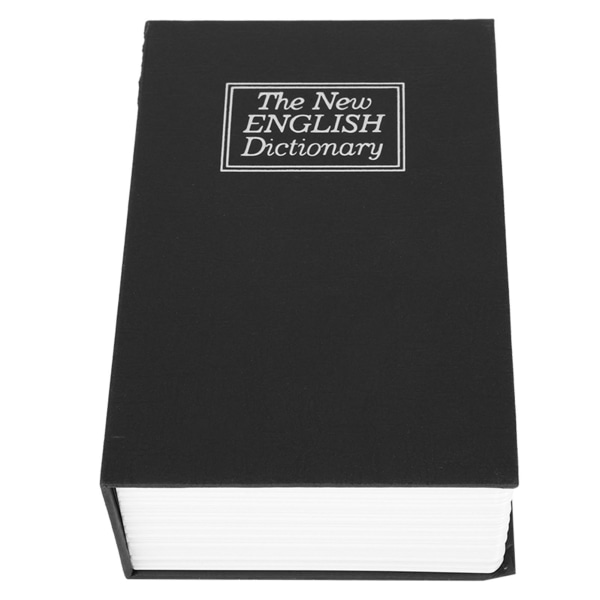 Sort engelsk ordbog pengeskabsboks til opbevaring af pengesmykkesamling med 2 nøgler