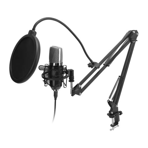 Opptaksmikrofon USB-plugg Kardioid retningsbestemt datamaskinspillmikrofonsett 20Hz‑20KHz