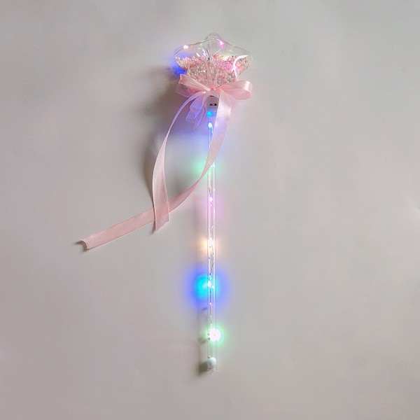 Kids LED Glow Wand Light Up LED Fairy Stick Toy Princess Wand Glow Sticks Bursdagsfest favoriserer stjerneform
