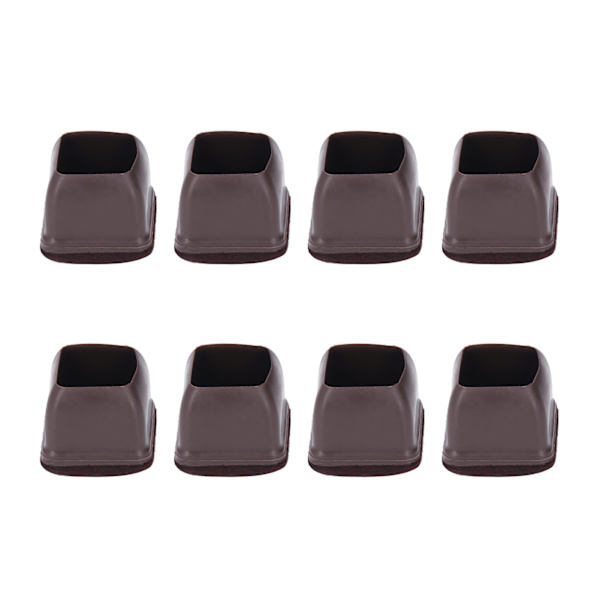 8st Stol Cover TPE golvskydd Möbel Ben Kepsar Set Kit för bordspall Brun L