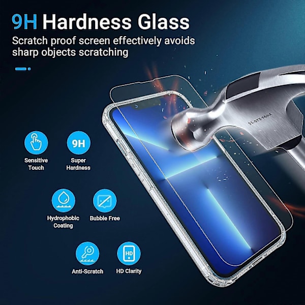 Transparent Case For iPhone 15 Pro Max/15 Plus/15 Pro/15 With 2*Screen Protectors+2*Camera Protectors Full Coverage Case