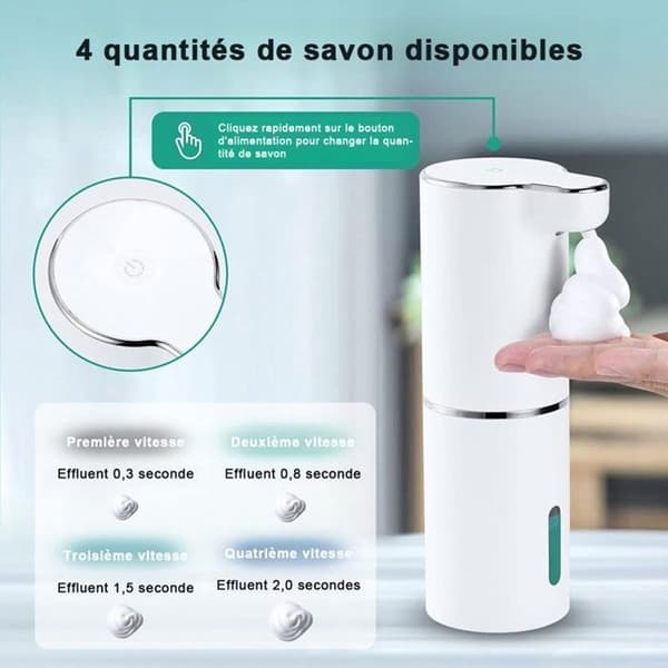 Automatisk sæbedispenser - HONO - JORMFTTE - 380 ml - Berøringsfri infrarød sensor - USB-genopladelig