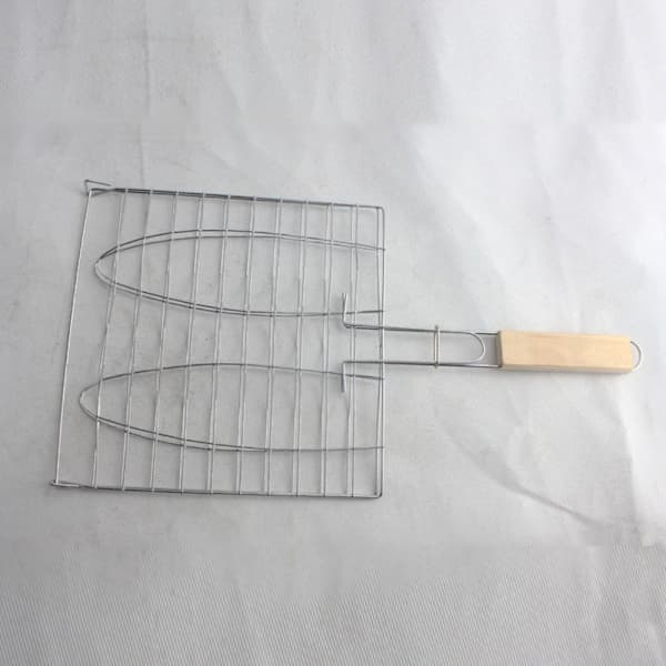 Bærbar non-stick fiskegrilltilbehør BBQ-netklemme