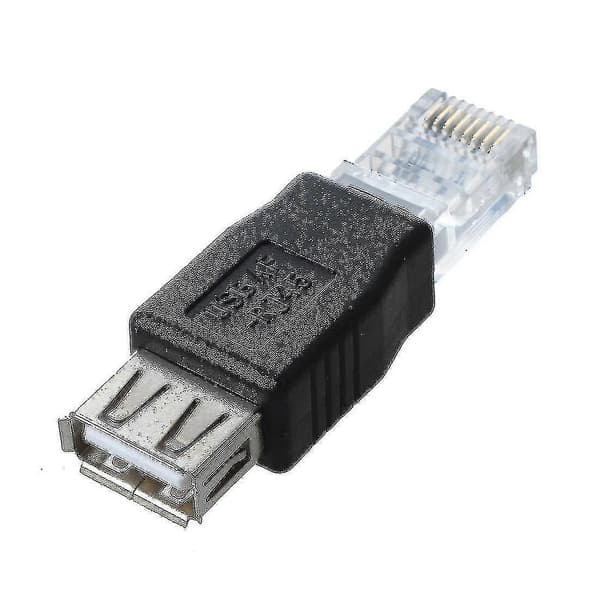 Naaras USB–uros RJ45 8p8c -sovitinliitin