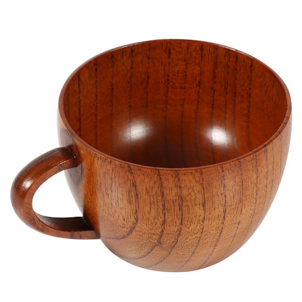 Trämugg Primitiv Log Färg Handgjord Naturligt Trä Kaffe Te Öl Juice Mjölk Mugg #3