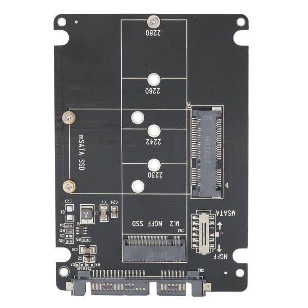 M.2 NGFF/MSATA til SATA 3.0 Adapter SSD til SATA Converter Reader Board Computer Utstyr