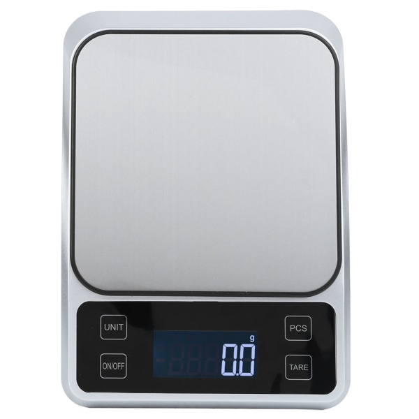 5 kg/0,1 g multifunktions rustfrit stål digital køkkenvægt Elektronisk madvægtsvægt til madlavning Bagning
