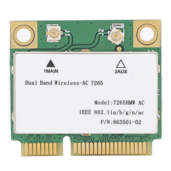 Mini PCIE Wifi-kort DualBand trådløs adapter Netværksdele 802.11AC 7265HMW AC